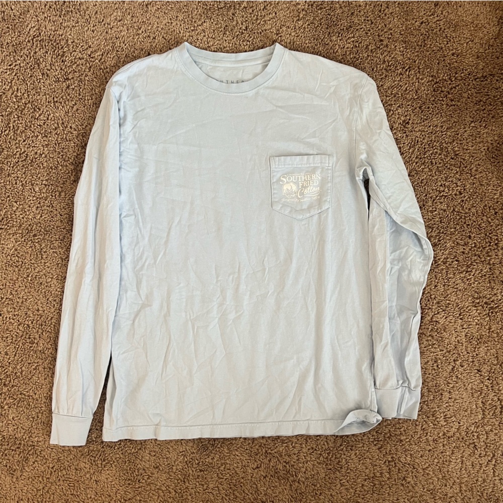 Southern Fried Cotton blue long sleeve tshirt